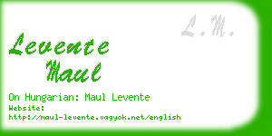 levente maul business card